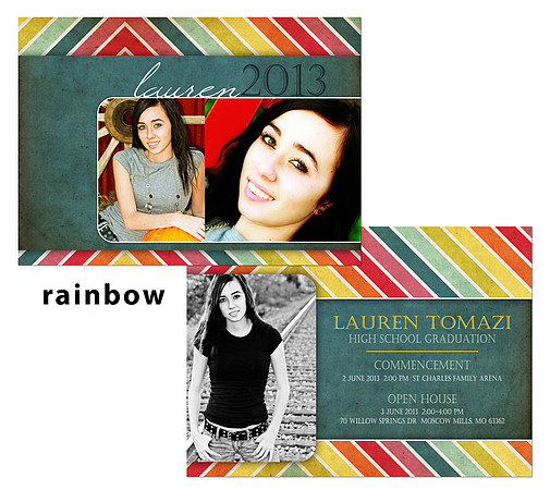 rainbow photo card