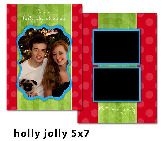 holly jolly 5x7